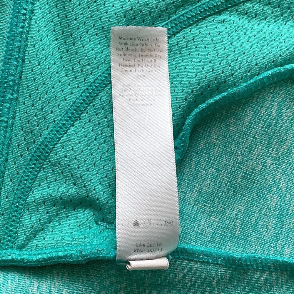 Lucy Aqua Green Heathered Full Zip Training Jacket M - Picture 9 of 11